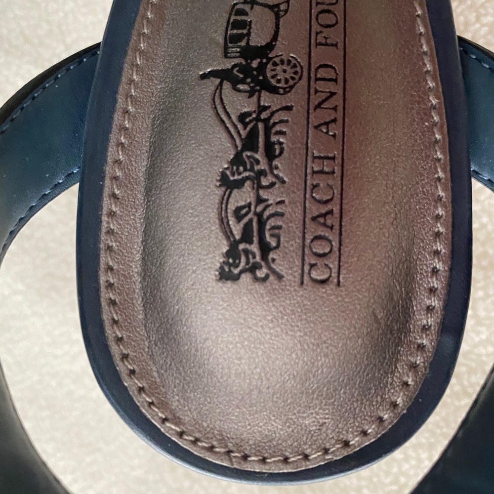 Coach and Four Blue Ankle Strap Size 5 1/2 - Picture 5 of 8